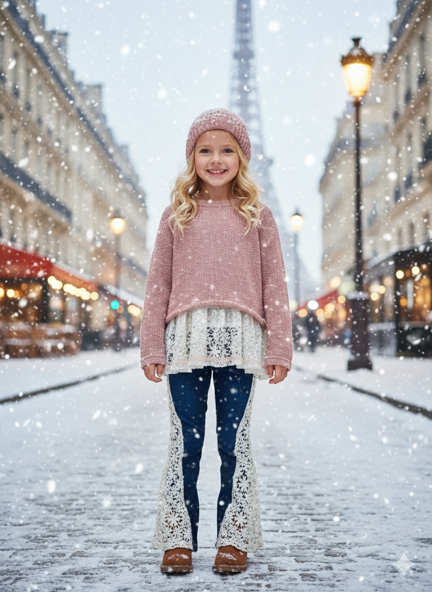 Set winter old pink