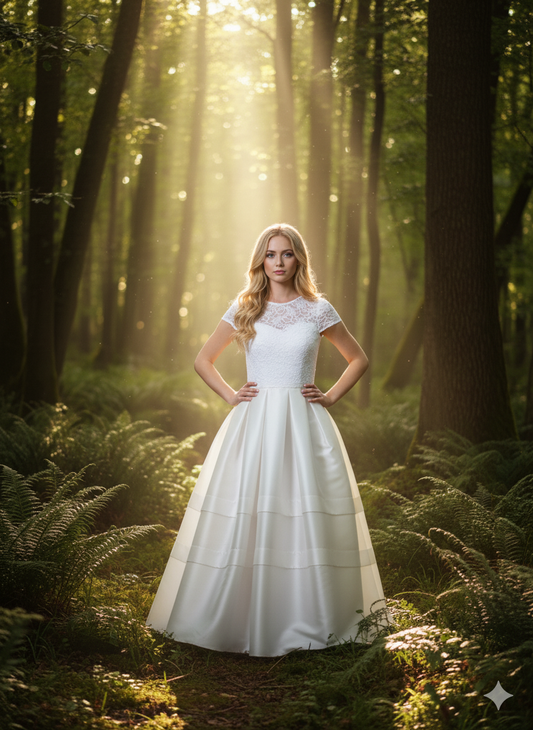 Ivory brilliant dress