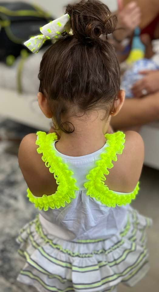 Carmencitas green & stripes
